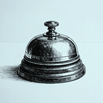 Hotel counter bell sketch